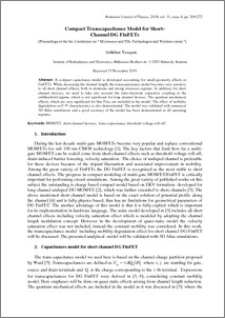 Compact Transcapacitance Model for Short-Channel DG FinFETs