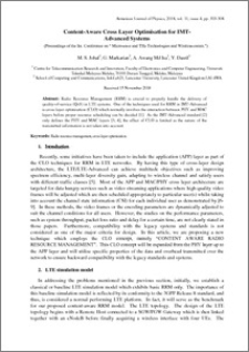 Content-Aware Cross Layer Optimisation for IMT-Advanced Systems