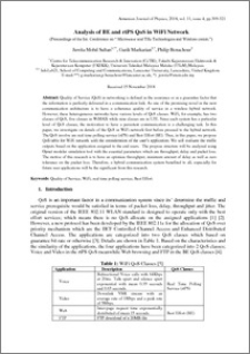 Analysis of BE and rtPS QoS in WiFi Network