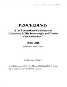 Proceedings of the International Conference on "Microwave and THz Technologies and Wireless communications". (IRPhE, 2018 September 19-21, Aghveran, Armenia)