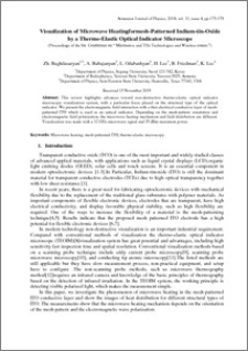 Visualization of Microwave Heatingformesh-Patterned Indium-tin-Oxide by a Thermo-Elastic Optical Indicator Microscope