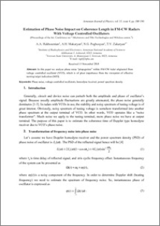 Estimation of Phase Noise Impact on Coherence Length in FM-CW Radars With Voltage Controlled Oscillators
