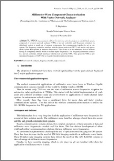 Millimeter-Wave Component Characterization With Vector Network Analyzer