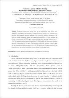 Glucose Aqueous Solution Sensing by Modified Hilbert Shaped Microwave Sensor