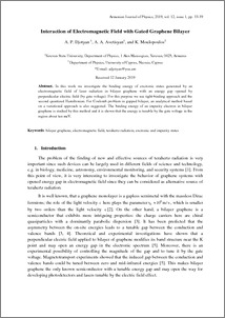 Interaction of Electromagnetic Field with Gated Graphene Bilayer