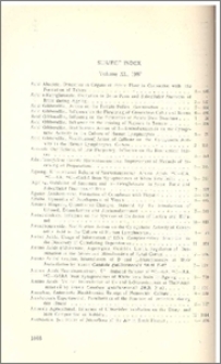Subject Index Volume XL, 1987