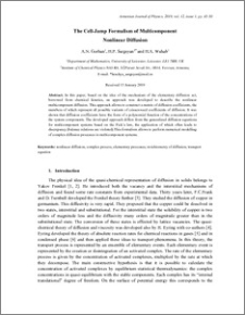 The Cell-Jamp Formalism of Multicomponent Nonlinear Diffusion