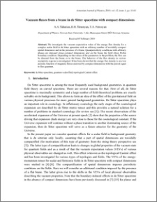 Vacuum Fluxes From a Brane In de Sitter Spacetime With Compact Dimensions