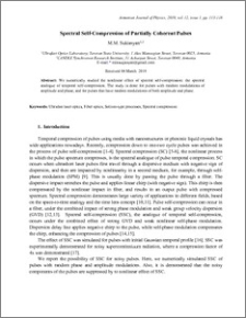 Spectral Self-Compression of Partially Coherent Pulses
