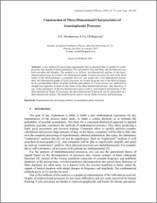 Construction of Three-Dimensional Characteristics of Acoustoplasmic Processes
