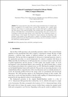 Induced Cosmological Constant In 2-Brane Models With a Compact Dimension