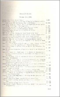 Subject Index Volume XLI, 1988