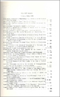 Subject Index Volume XLII, 1989