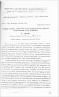 О видах секции Caroxylon (Thunb.) Fenzl рода Salsola L. (Chenopodiaceae) в Армении