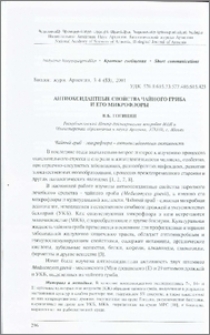 Антиоксидантные свойства чайного гриба и его микрофлоры