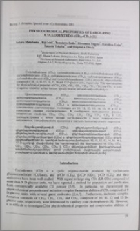Physicochemical properties of large-ring cyclodextrins (CD10-CD17)[1]