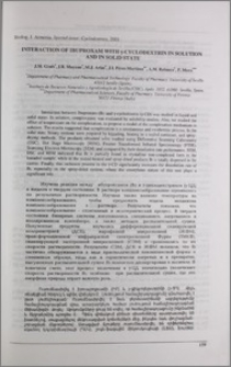 Interaction of ibuproxam with γ-cyclodextrin in solution and in solid state