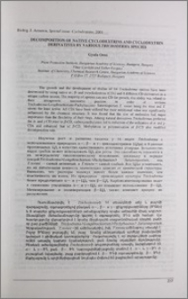 Decomposition of native cyclodextrins and cyclodextrin derivatives by various Trichoderma species