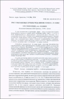 Рост пыльцевых трубок ряда видов томата in vitro