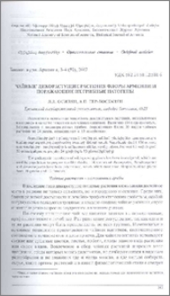 Чайные дикорастущие растения флоры Армении и поражающие их грибные патогены