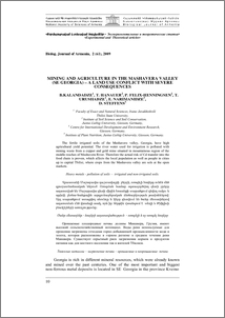 Mining and agriculture in the Mashavera valley (South-eastern Georgia) – A land use conflict with severe consequences