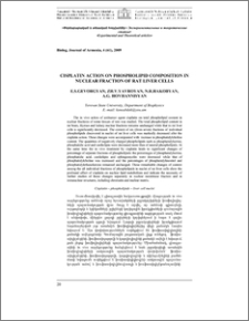 Cisplatin action on phospholipids composition in nuclear fraction of rat liver cells
