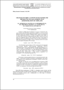 Changes in PARP-1 activity in rat lver and thymocyte nuclei after in vivo administration of cisplatin