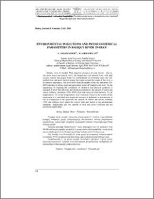Environmental pollutions and physicochemical parameters in Baliqly river in Iran