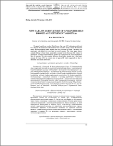 New data on agriculture of Aparan-III early bronze age settlement (Armenia)