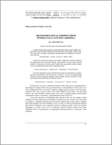 Archaeobotanical findings from Yenokavan-2 cave site (Armenia)