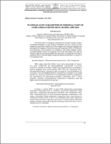 Water quality parameters in terminal part of Gorganroud river during 2009-2010