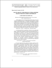 Multivariate comparison of cephalometric traits in Iranian azeris and persians