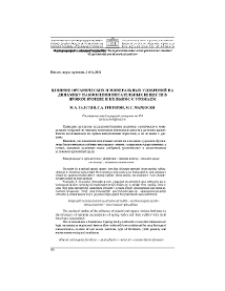 Влияние органических и минеральных удобрений на динамику накопления питательных веществ в яровом ячмене и их вынос с урожаем