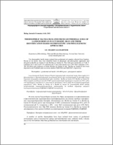 Thermophilic bacilli isolated from geothermal soils of Gandom Beryan in Lut desert, Iran and their identification based on phenotypic and phylogenetic approaches