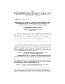 Hemorphins as activity regulators of interactions between the nervous and the immune systems and the hypothalamo-pituitary-adrenocortical axis