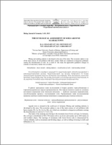 The ecological assessment of soils around Agarak town