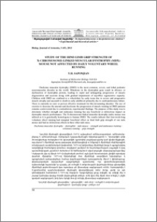Study of the hind limb grip strength of X-chromosome-linked muscular dystrophy (mdx)mouse is not affected by daily voluntary wheel running