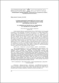 Gender-dependent differences in poly(ADP-ribose)polymerase-1 activity of rat liver and thymocyte nuclei