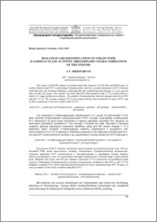 Isolation and identification of strain with D-aminoacylase activity: preliminary characterization of the enzyme