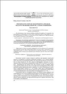 Photoinactivation of gram-positive and gram-negative microorganisms by cationic porphyrins