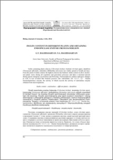 Inulin content in different plants and obtaining of endoinulase enzyme from dandelion