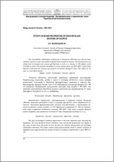 Study of some properties of endoinulase enzyme of dapple