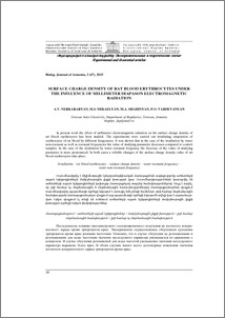 Surface charge density of rat blood erythrocytes under the influence of millimeter diapason electromagnetic radiation