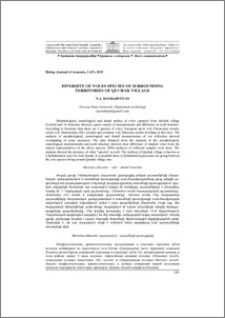 Diversity of voles species of surrounding territories of Quchak village