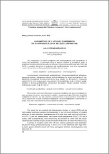 Adsorption of cationic porphyrins by nanoparticles of zeolite and silver