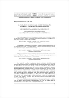 Infestation of dice snake Natrix tessellata (Laurenti, 1768) by helminths in Armenia