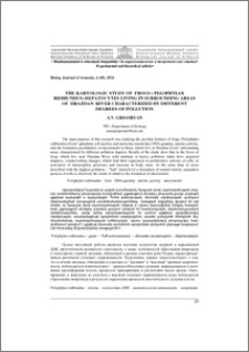 The karyologic study of frogs (Pelophylax Ridibundus) hepatocytes living in different surrounding areas of Hrazdan river characterized by different degrees of pollution