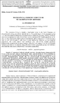 Matrilineal genetic structure of the Artsakh armenians