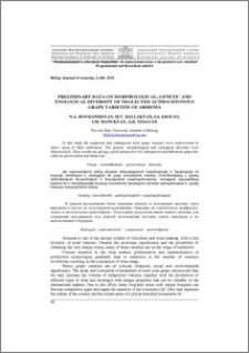 Preliminary data on morphological, genetic and enological diversity of neglected authochtonous grape varieteis of Armenia
