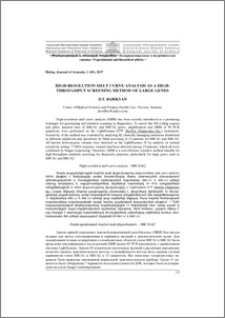 High-resolution melt curve analysis as a high-throughput screening method of large genes